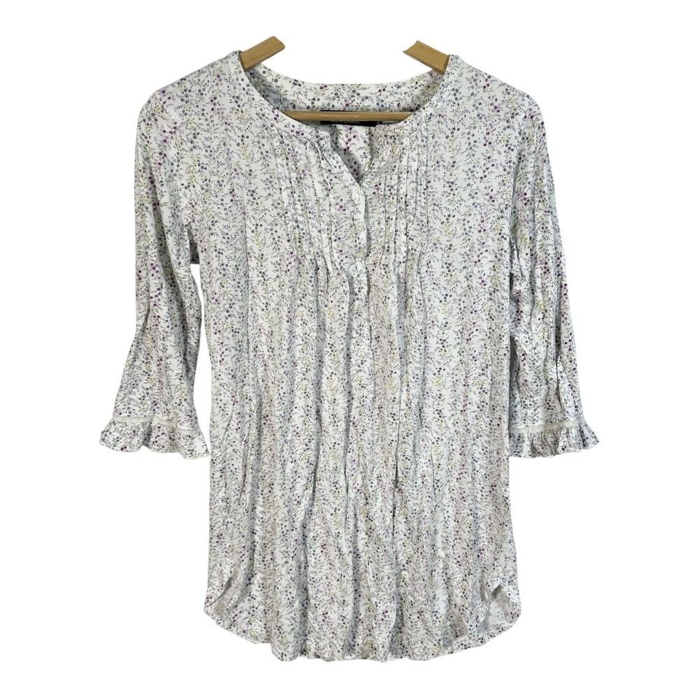 Lauren Ralph Lauren S Ditsy Floral‎ Long Sleeve Cozy Soft Nightgown Nightshirt